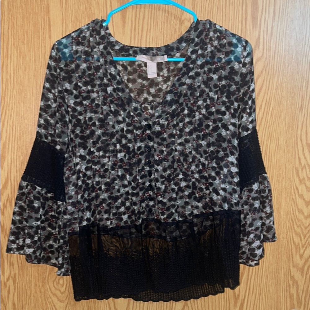 Stylish Black and Gray Women's Top